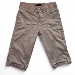Lee 1889 Relaxed Fit Khaki Capri Pants Size 8 Medium Comfort Waistband Gorpcore